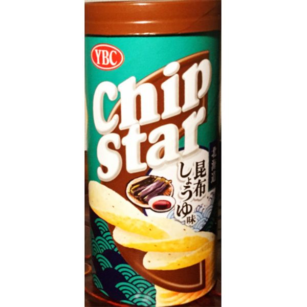 YBC Snack de patatas Chipstar Sabor a Alga Kombu y Salsa de Soja 50g